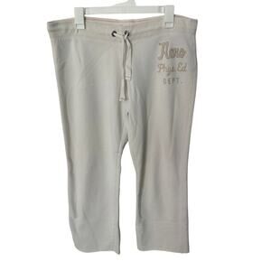 Aeropostale white mid rise wide leg sweatpants size L